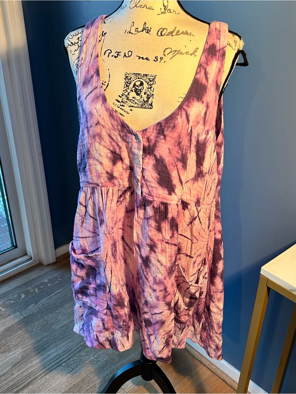 Madewell tie dye tank baby doll dress